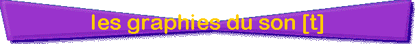 les graphies du son [t]