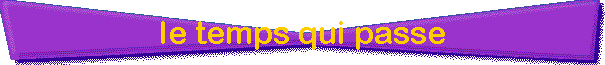 le temps qui passe